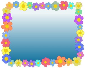 Obraz premium Rectangle flower frame