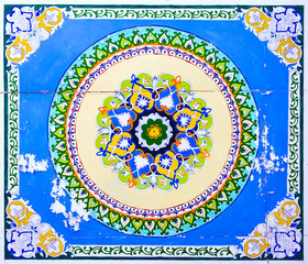 Old eastern ornament on wall