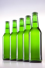green bottles of beer