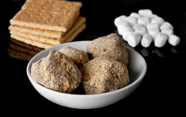 smores truffles with ingredients