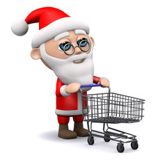 3d Santa goes shopping
