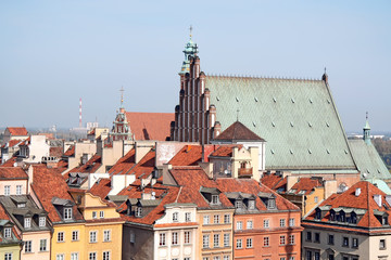 Old town with Cathedral in Warsaw. World Heritage List.