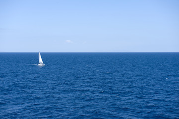 Obraz premium Sailing yatch in the wind