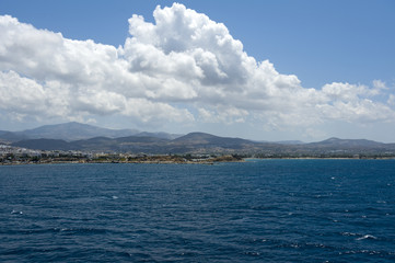 Gorgeous view of romantic Santorini's coast. Greece.