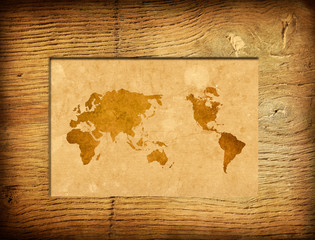 world map vintage artwork - perfect background with space
