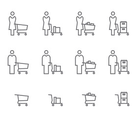Icon Set Supermarkt
