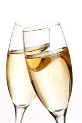 flutes of champagne