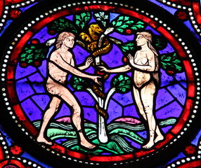 Fototapeta na wymiar Adam i Ewa