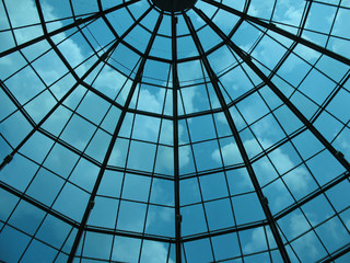 Glass dome of a modern building