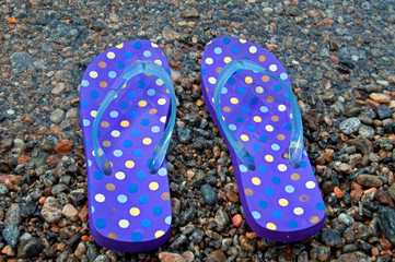 Flip flops on beach
