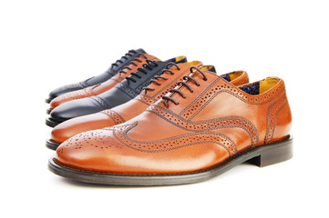 Male shoes isolated on the white background