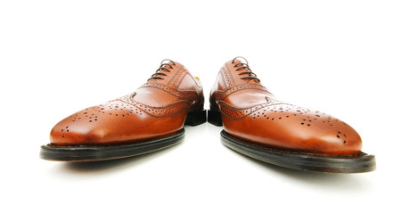 Male shoes isolated on the white background