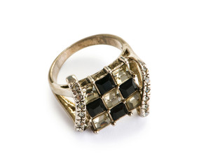 Jewellery ring isolated on the white background