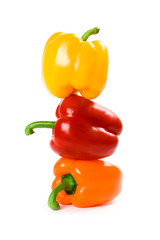 three bell peppers