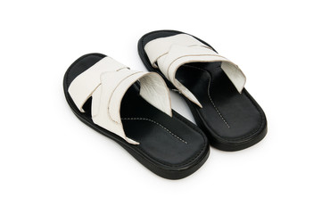 Summer shoes isolated on the white background