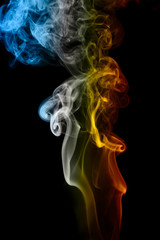 Abstract background of beautiful color smoke waves.