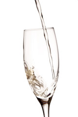 A glass of champagne
