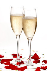 flutes of champagne