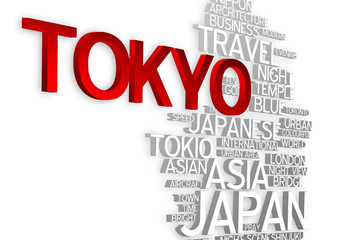 Tokyo - 3D Typography Wallpaper