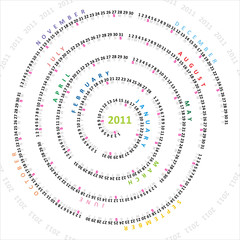Creative swirl calendar 2011