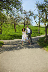 Fototapeta premium just married in&nbsp;Park