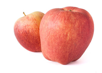 two apples isolated on white background