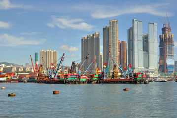 Fototapeta na wymiar China, Hong Kong harbor