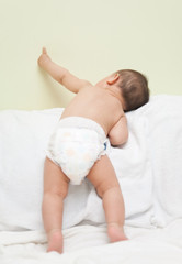 Cute baby in diaper
