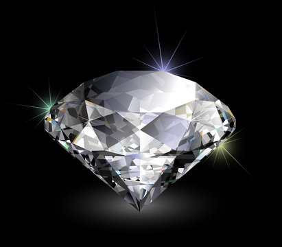 Vector realistic diamond