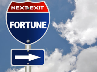 Fortune road sign