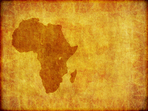 African Continent Grunge Background With Room For Text