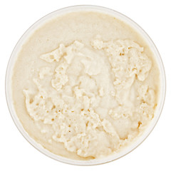 Peeling dermal scrub isolated on white