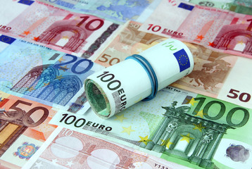 Euro banknotes