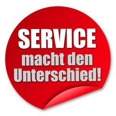 Service macht den Unterschied! Button