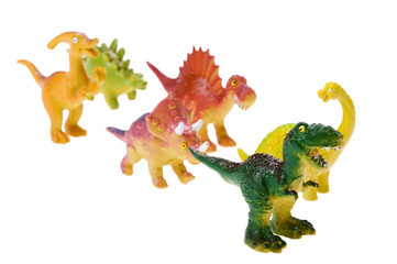 Fototapeta na wymiar zabawka dinozaur z bliska