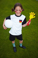 Lachendes Fußballmädchen