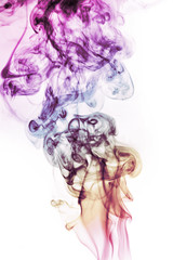 Abstract background of beautiful color smoke waves.