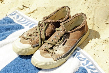 shoes on the beach