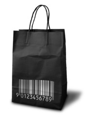 black shopping peper bag