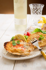 scallop au gratin- cappesante gratinate