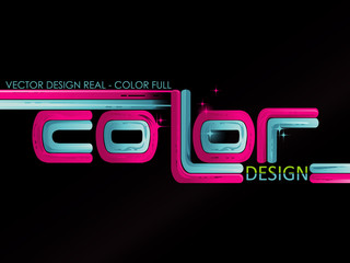 color vector text illustration