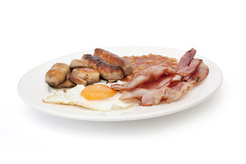 fried english cooked breakfast