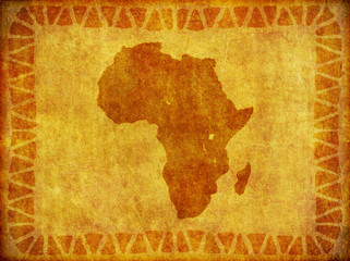 African Continent Grunge Background