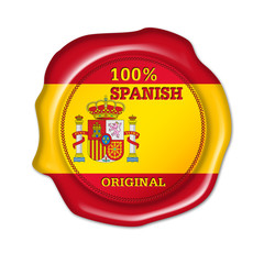 Obraz premium original spanish button, seal, stamp