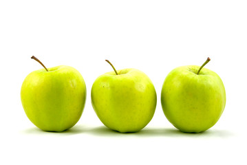Three green apples