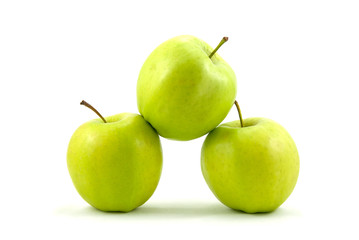Three green apples