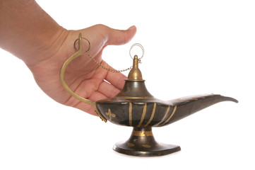 Rubbing magic oil lamp