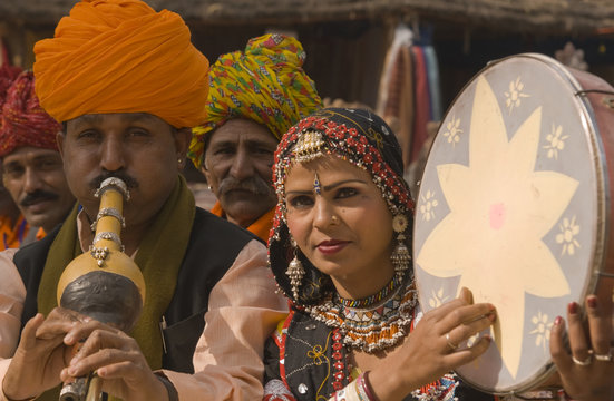 Tribal Music and Dance Group from Rajasthan in India