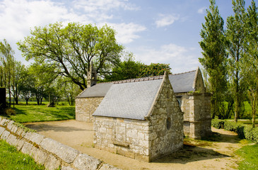Fototapeta na wymiar chapel of Saint-Jean-Baptiste at Saint-Vougay, Brittany, France