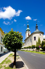 Fototapeta na wymiar church in Nove Mesto nad Metuji, Czech Republic